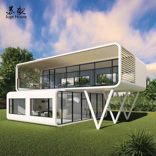 厂家直销可移动钢结构二层创意苹果舱阳光房办公室民宿设计建造