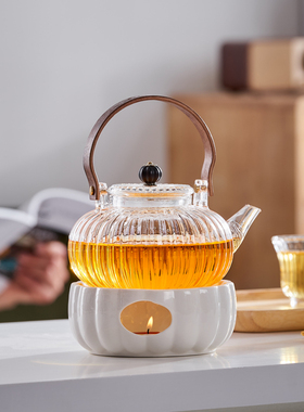 蜡烛加热保温花茶壶套装 玻璃水果茶具美容院煮泡花草茶玻璃壶杯