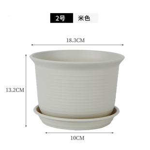 大口径树脂花盆加厚耐用仿陶瓷矮胖加仑多肉控根塑料花盆家用