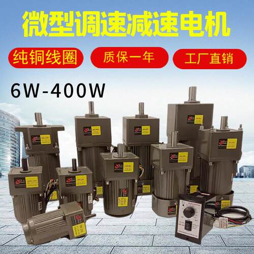 筱仕齿轮调速马达6W~400W交流220V立式锅炉炒料机输送机专用电机