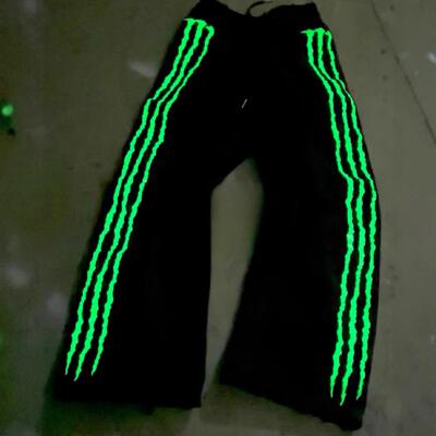 American Style Sweatpants Y2K Claw Stripe Fluorescence Pants