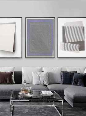 何的魅几力客现代极简厅抽象QX202111装饰画关黑白线条玄简约组合
