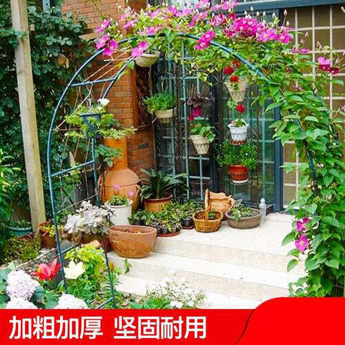 庭院铁艺葡萄引路架拱门花架蔷薇爬藤架子月季丝瓜拱形花支架阳台
