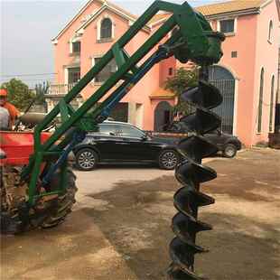 大型苗木杉树移栽挖坑机四轮拖拉机带加长钻头刨坑机冻土打窝机