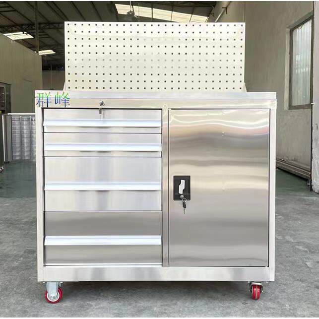 不锈钢手推车带挂板工具车工具柜定制重型五金工具箱扳手架子包邮
