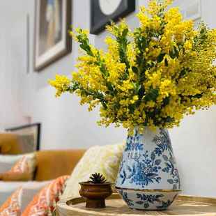 饰摆件 餐厅客厅工装 FEW现货新中式 青花瓷陶艺瓶手瓷花花插花中式