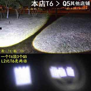 新款 可调焦强光电筒充电远射手户d外超亮多l功能e照明防水家用便