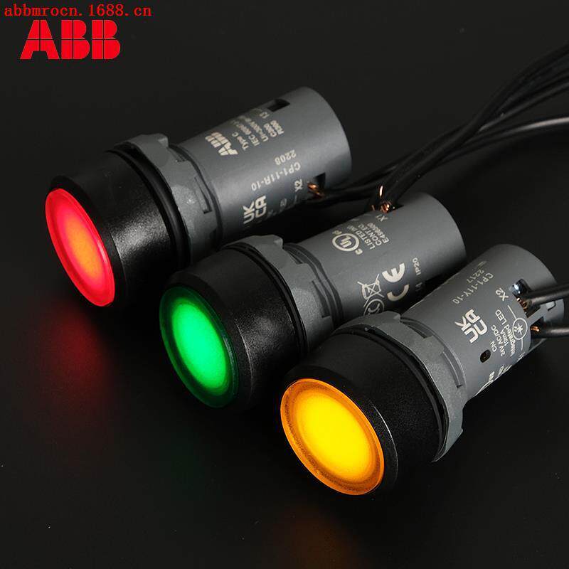 ABB带灯按钮CP1-11G-10自复位启动停止CP1-12Y/13R-01开关24 220V