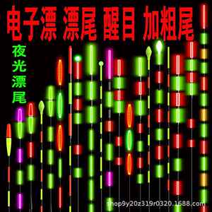 DIY电子漂换尾夜光漂尾改装配件换尾钓鱼浮漂发光尾鱼漂
