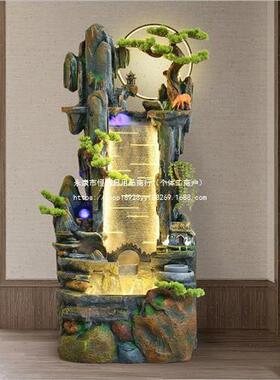 家居假山流水喷泉景观摆件客厅公室前台拐角玄关开业装广告礼品