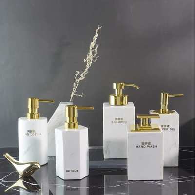 DecoTalk轻奢天然大理石洗手液瓶酒店洗手间售楼处样板间浴室配饰