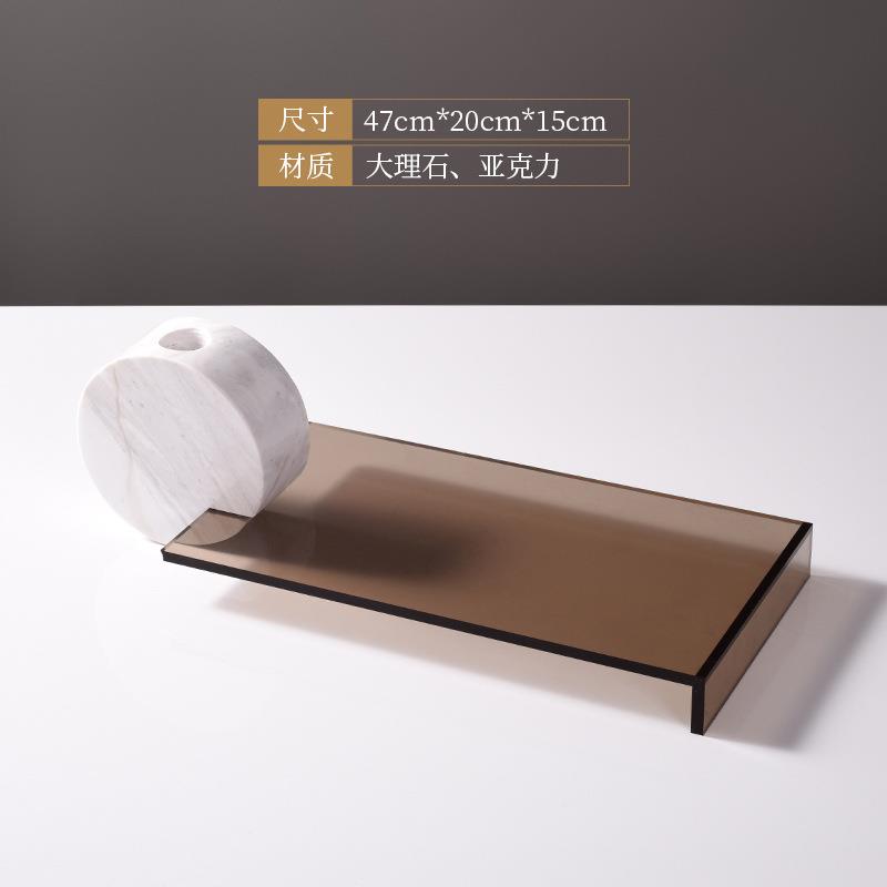 新中式日式客茶几创意件茶盘托品ML8774盘摆茶托茶厅室样板间装饰