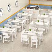 快商餐桌子用餐饮饭餐椅组合经济型小吃早桌餐店食堂餐厅TEU长方