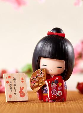 日本套娃和服娃娃可爱少女心人偶摆件日料理店装桌面饰品工艺礼品