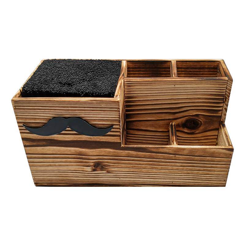 美发工具收纳盒剪刀插座盒理发店用品大全防滑桌面整理工具置放架