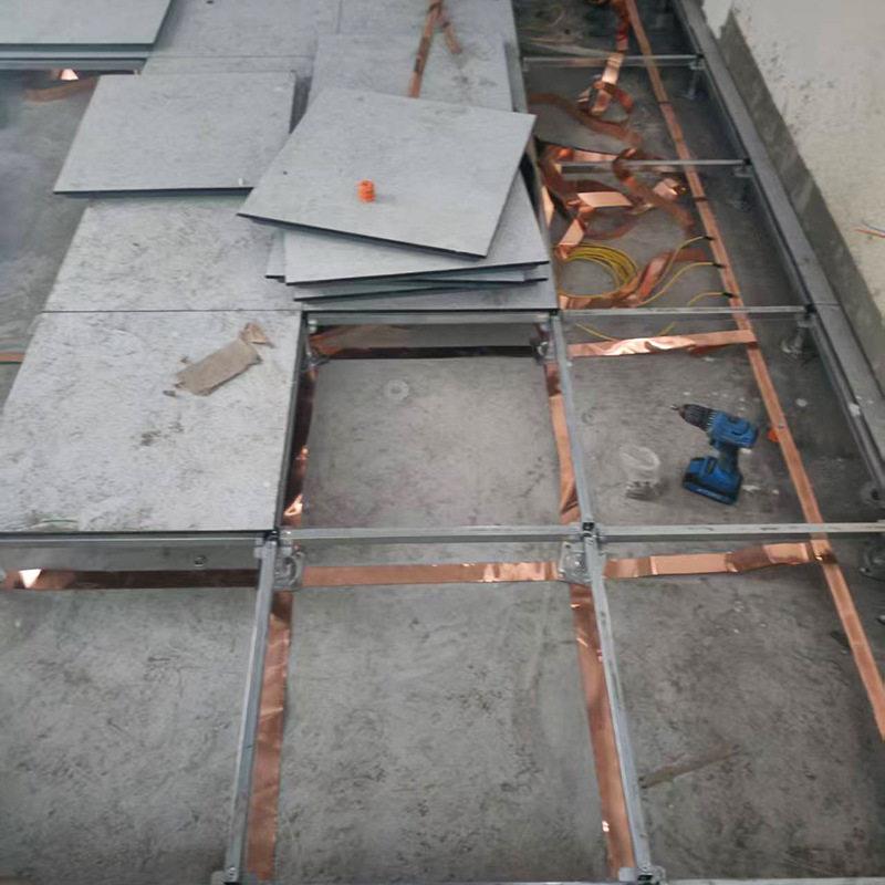 江苏机房等电位接地施工铜箔网格汇流排安装防静电接地工程