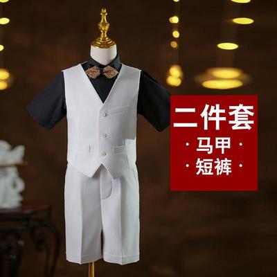 高档男童礼服级感夏短毕业舞台朗高诵表演童儿主持人钢琴演袖出服