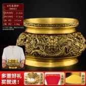 正品 龙首香炉黄铜家用室内香供奉庙祠堂回供佛九龙铜寺香上炉特大