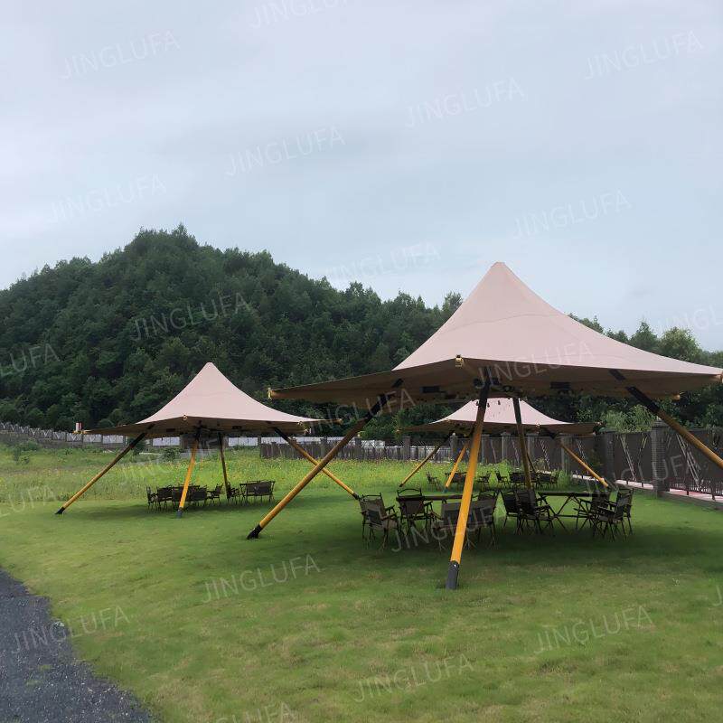 草帽帐篷天幕营地休闲活动餐饮帐篷海边景区公园露营帐篷民宿厂家