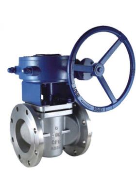 不锈钢涡轮旋塞阀X343F法兰旋塞阀涡轮软密封