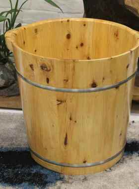 香4柏BM_001木m0c高过小腿双泡脚桶木质足浴洗脚木桶洗耳脚盆加高