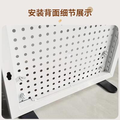 圆孔QTH桌办面收纳洞洞板置物架公桌挂钩整理生纳铁艺学电脑收桌