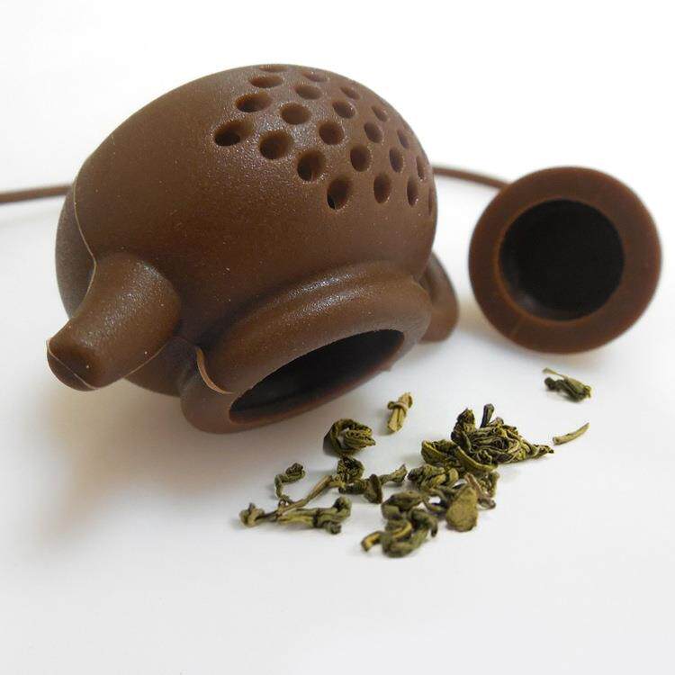 现货茶漏硅胶泡茶器小茶壶4*6茶叶过滤器具红茶杯彩色硅胶滤茶