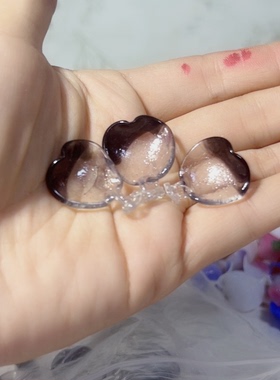 老料器花瓣汉服发簪水晶变黑芍药20片A-07