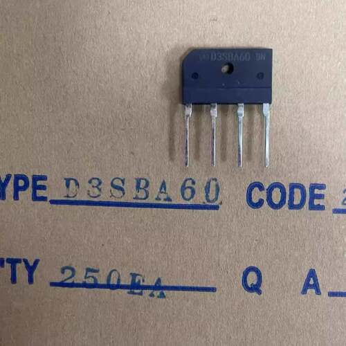 全新D3SBA60 D3SB60 桥堆 3A 600V SIP-4直插 排桥扁桥/整流器