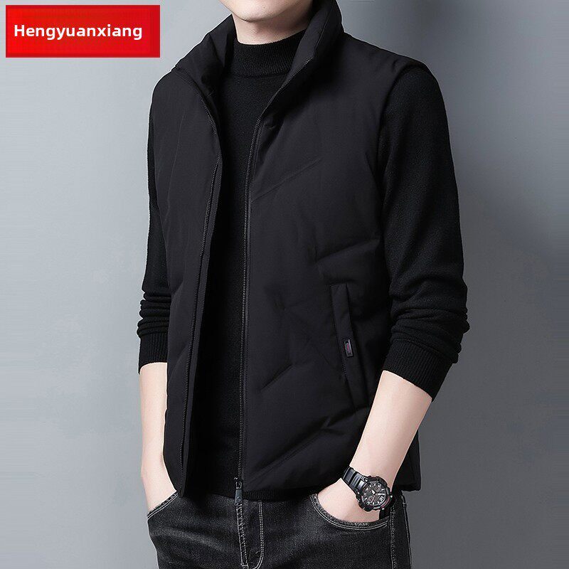 恒远翔无袖羽绒服背心男式秋冬新款流行马甲外穿男式羽绒服背心