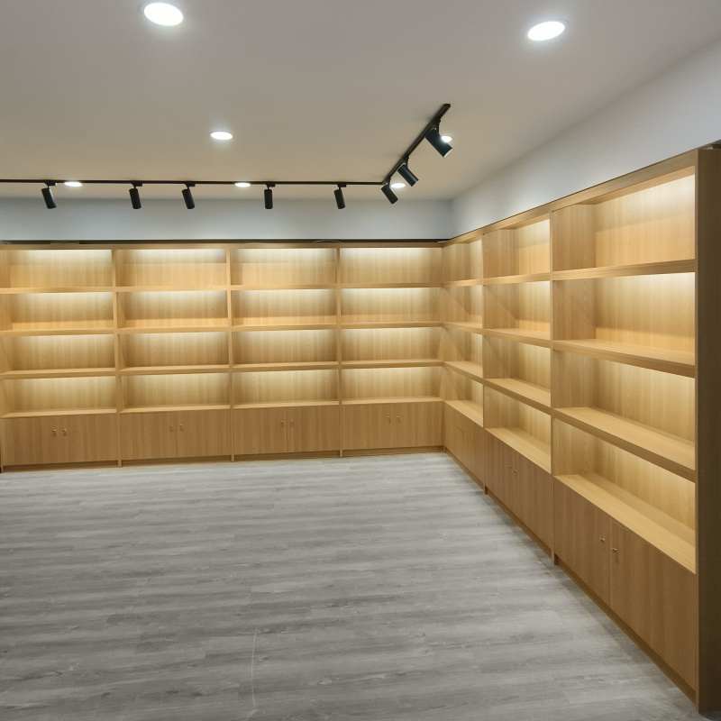 定制实木产品展示柜陈列柜烟酒茶叶展柜超市礼品特产酒柜样品货架