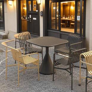 户外金属桌椅简厅LNY约网红外奶茶咖啡露天外摆铁艺室庭院休闲桌