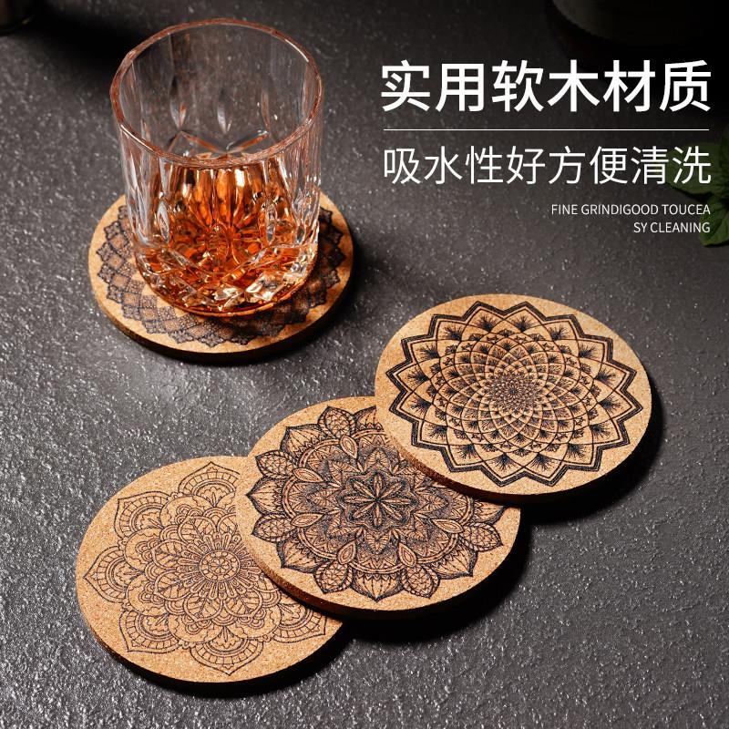 欧式软木杯垫防滑吸水设计 酒吧专用Soul bar品牌复古茶垫