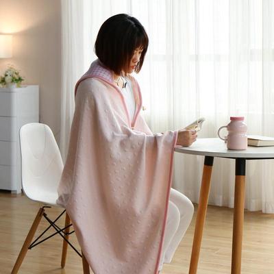 办公室午睡毯子 小学生带帽披肩斗篷午休毛毯 儿童夏季薄款空调毯