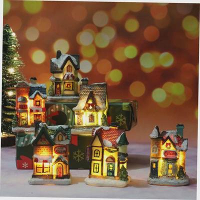 Christmas Christmas Decorations Resin Small House Micro Land
