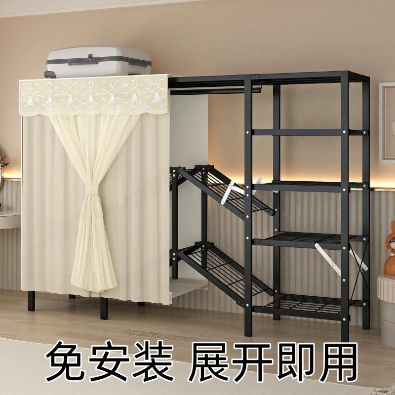 衣柜免安装折叠布衣柜家用卧室出租房用简易衣橱加粗加固结实耐用