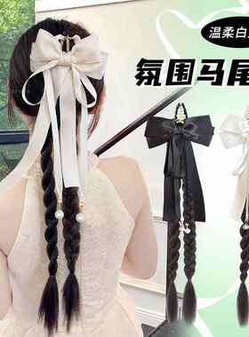 音乐节双马尾麻花辫新中式抓夹古风汉服假发辫子氛围扭扭拳击辫子