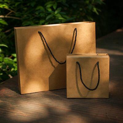 Kraft Paper Horizontal Tote Vintage Clothing Gift Bag Set