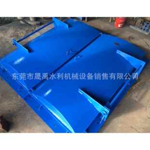 河流治理排水口泵站出水口安装 2米钢制焊接侧翻双开拍门 使用2