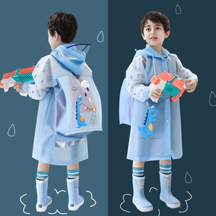儿童小学生幼儿园雨衣男童带书包位大童宝宝男孩上学防水雨披雨衣