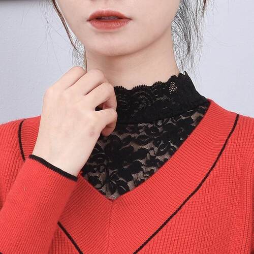 假衣领打底衫高弹力套头领子卫衣上档次女式薄款时髦内搭紧身2026