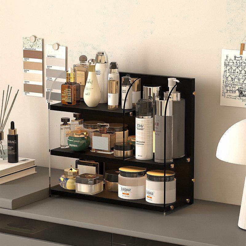 化妆品置物架桌面收纳层架化妆桌收纳盒香水展示架压克力简约陈列
