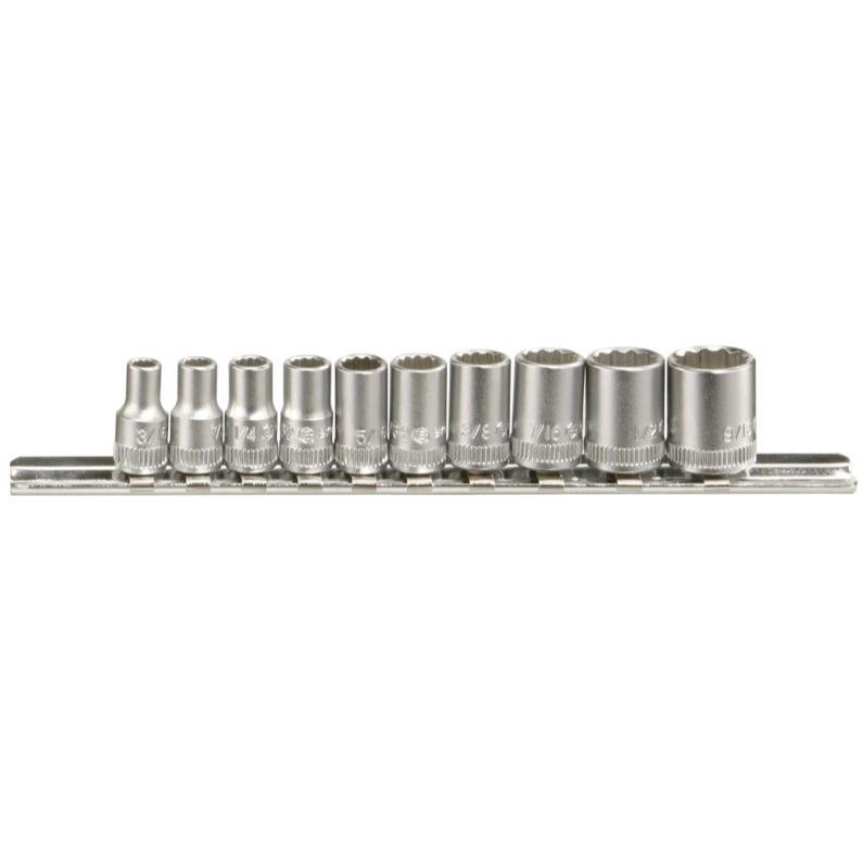 天赋(GENIUS)TW-210S工具1/4"系列 10件套英制12角手动套筒组