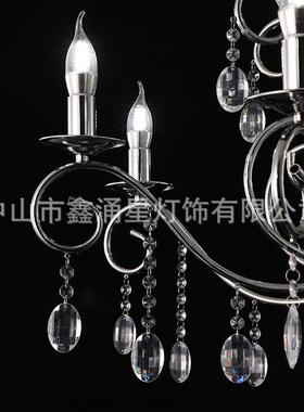 厂吊家直供20442吊欧式灯铁艺婚庆道头具电镀金属顶布置灯具铁艺