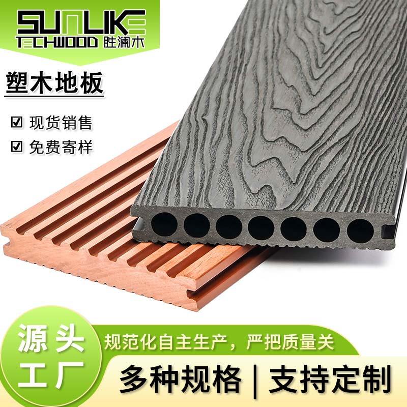 塑木地条板户庭外防腐HEL防水阳台院道花园栈景观工程长木塑生态