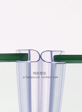 玻璃门防撞条半圆型防撞条adu型防碰条酒店自动感应门挡风胶条