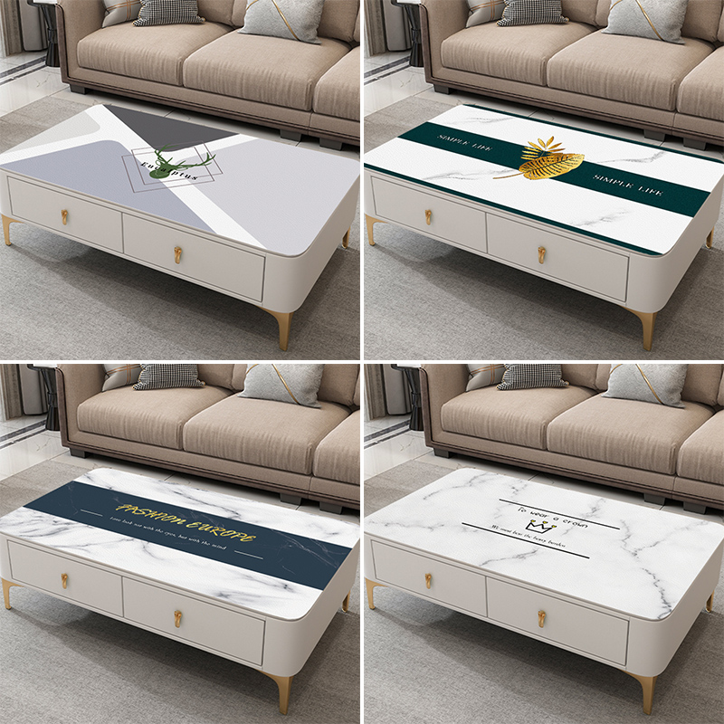 皮革茶几桌垫桌布免洗防水防油防烫轻奢高级感长方形餐桌垫子台布