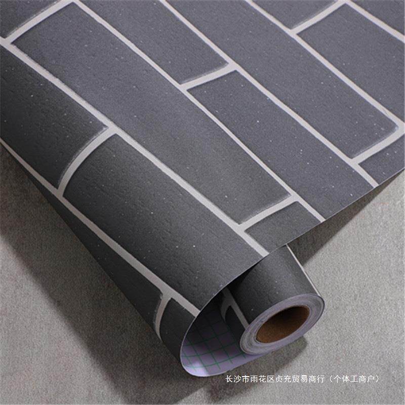 自贴复古电视墙学生宿舍背景墙阳台防水自粘墙纸砖纹防水壁纸