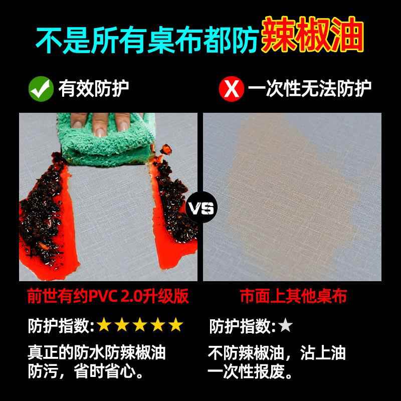 防水防油桌布免洗防仿棉麻纹烫北欧约纯色方形书桌茶几布餐pv台c