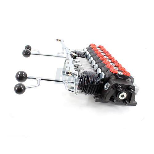 液压多路换向阀DCV60-PG2 60L 8片手动操纵杆阀 G1/2接口 OEM